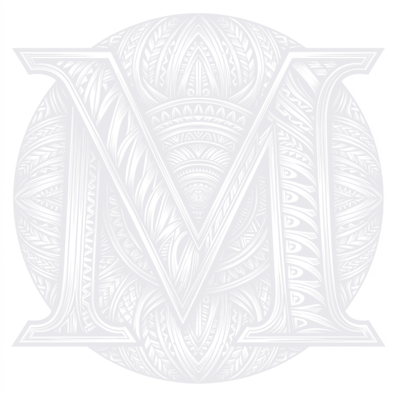 The letter M in Tongan tatatau linework — Moa, the family name