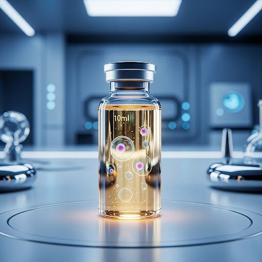 Regenerative stem-cell and peptide vial in a laboratory — Johnny Toa Moa's wellness ventures